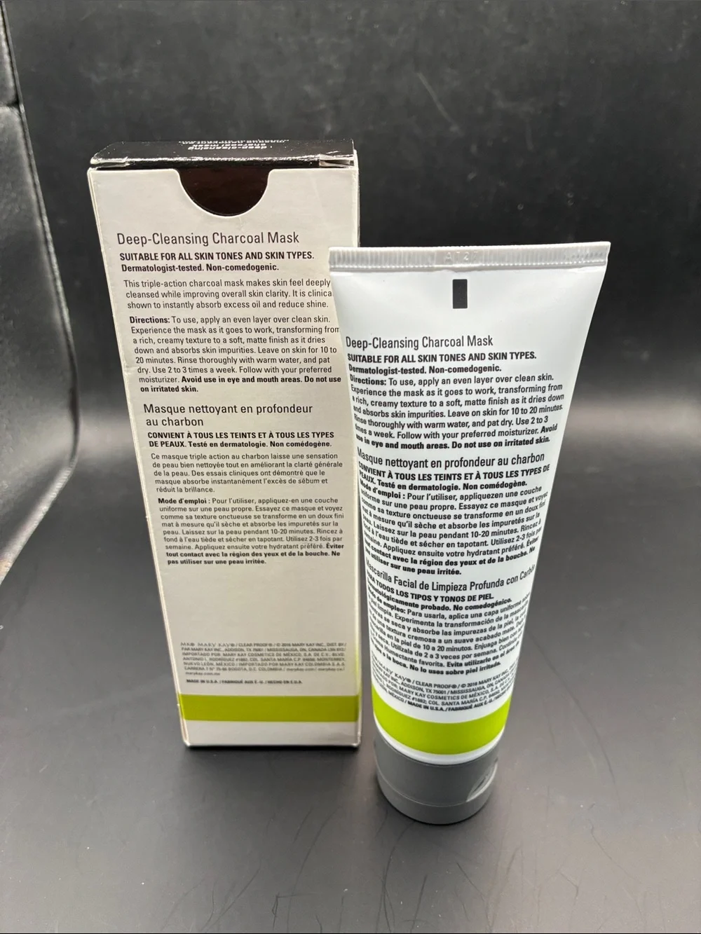 Mary Kay Clearproof Deep-Cleansing Charcoal Mask - White & Lime Green